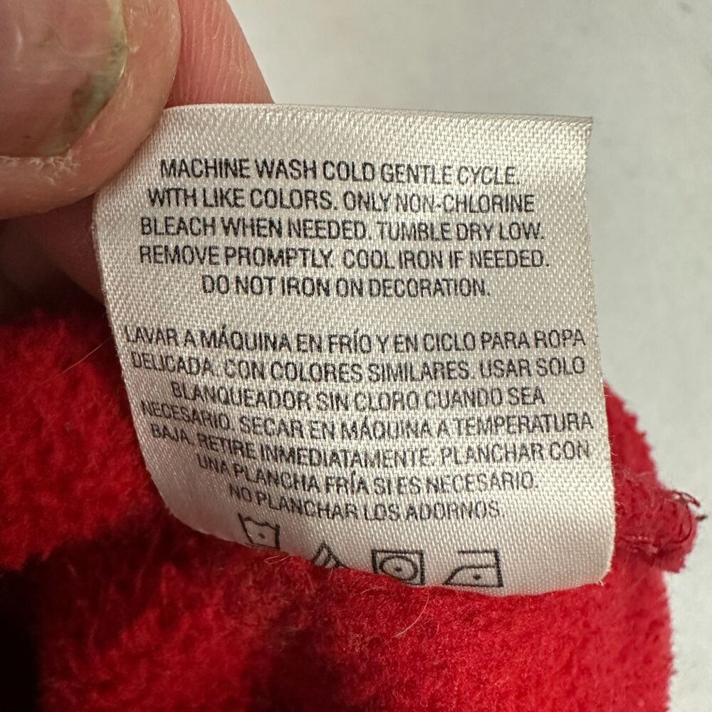 Basic Editions Red Full Zip Fleece Jacket Xl Embr… - image 5